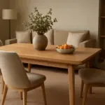 Tavolo da pranzo in rovere su misura: il segreto per una zona giorno accogliente e unica