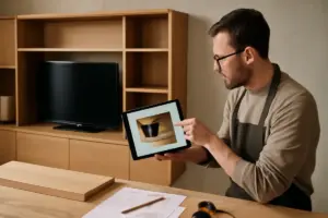 Come progettare un mobile TV su misura a parete? Sfrutta la tecnologia senza sacrificare il design artigianale