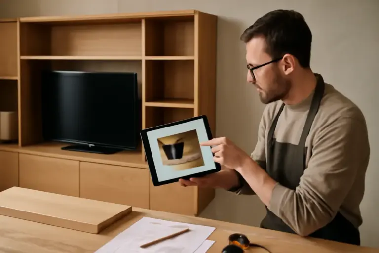 Come progettare un mobile TV su misura a parete? Sfrutta la tecnologia senza sacrificare il design artigianale