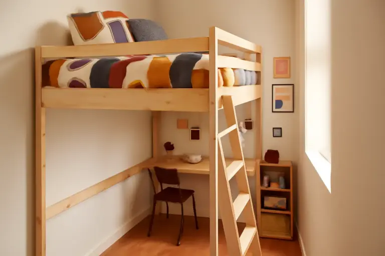 Letto a soppalco personalizzato per camere strette: la soluzione che libera superficie e dona personalità