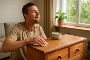Finiture a cera naturale per mobili artigianali: benefici sulla qualità dell’aria in casa