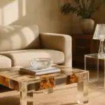Resina trasparente nei complementi di arredo: un dettaglio che trasforma lo stile della casa